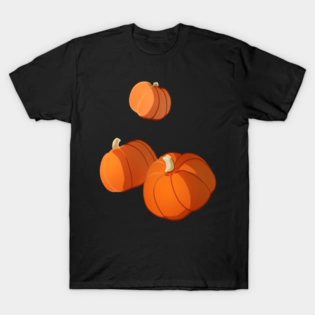 Pumpkins in Fall Autumn Holiday T-Shirt by Ink Raven